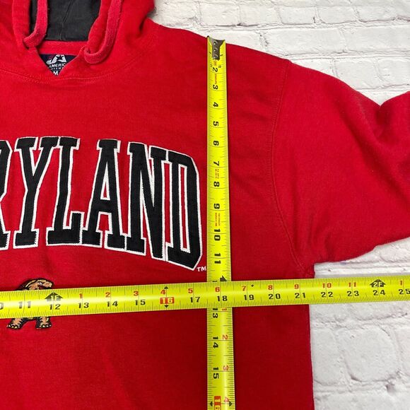 University of Maryland Terps Hoodie Sweatshirt Size Medium Embroidered B366 -30 - Picture 3 of 13